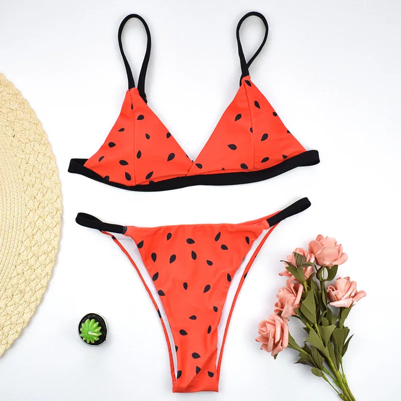Triangle String Bikinis 2025 Halter Swimsuit Women Triangular Sexy Swimwear Female Bathers Bathing Swimming Swim Suit Beachwear - -