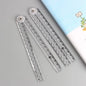 1pc Folding Acrylic Ruler clear One size Kids