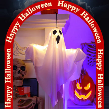 1/3PCS Spooky Ghost Halloween Decoration Waterproof Halloween LED Fabric Hanging Ghost Light for Lawn Garden Home Party Decor - -