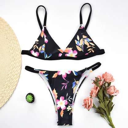 Triangle String Bikinis 2025 Halter Swimsuit Women Triangular Sexy Swimwear Female Bathers Bathing Swimming Swim Suit Beachwear - -