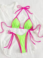 2026 Sexy Contrast Color Separates Micro Bikini Women's Swimsuit Female Swimwear Mini Thong Bikinis Set Two-piece Bathing Suit - 26628-12 -