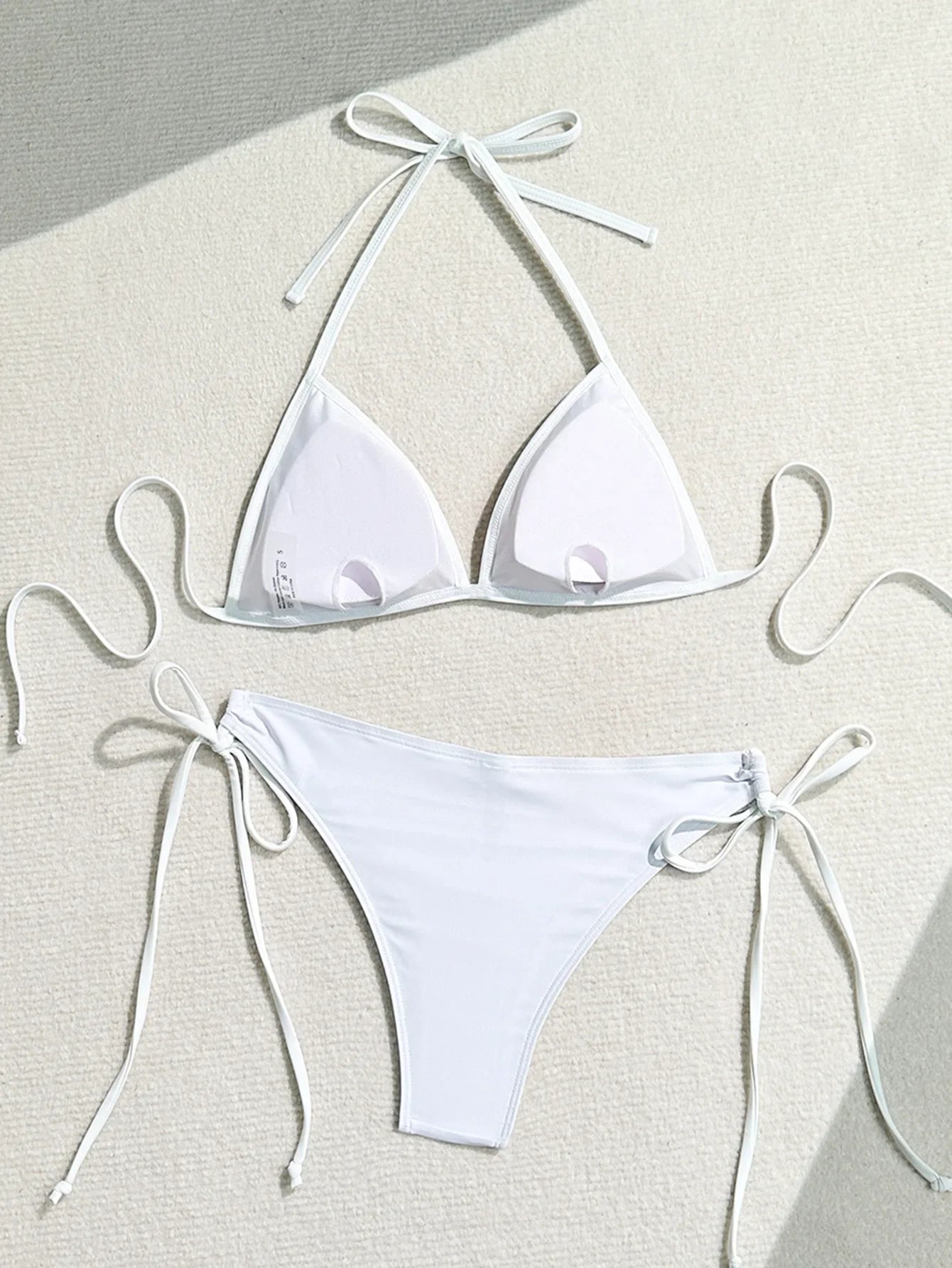 Women's Rainbow Color Bikini Set Sexy Beach Vacation Backless 2 Piece Swimsuit 2024 Summer Bathing Suit Bra Push Up Swimwear - -