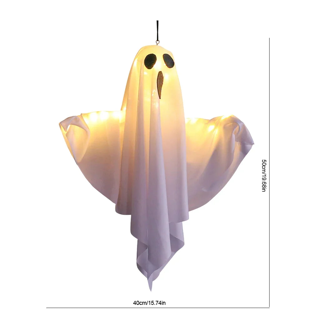 1/3PCS Spooky Ghost Halloween Decoration Waterproof Halloween LED Fabric Hanging Ghost Light for Lawn Garden Home Party Decor - 1pcs -
