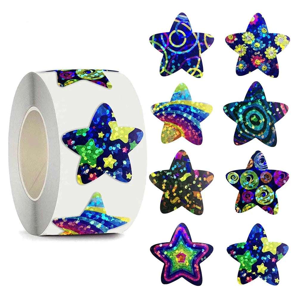 100-500pcs Glitter Star Stickers 500pcs Style 9