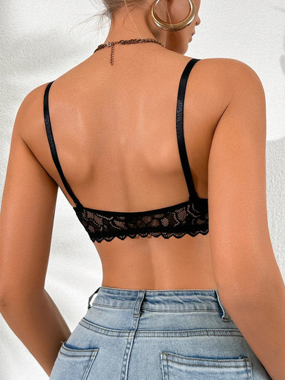Women's sexy bras Front Buckle Push up bra Removable Back-beautifying lace butterfly pattern Fashionable & Comfortable bra - -