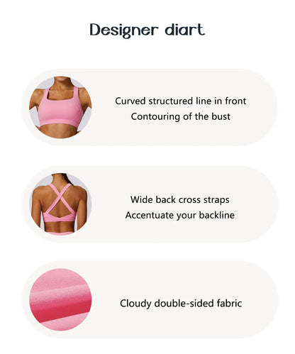 Hearuisavy Quick-Dry Backless Yoga Clothes Running Vest Women Workout Brassiere Fitness Gym Tank Top Women Push up Sports Bra - -