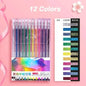 Gel Pen Glitter Gel Pen Set 12PCS School-age children Unisex