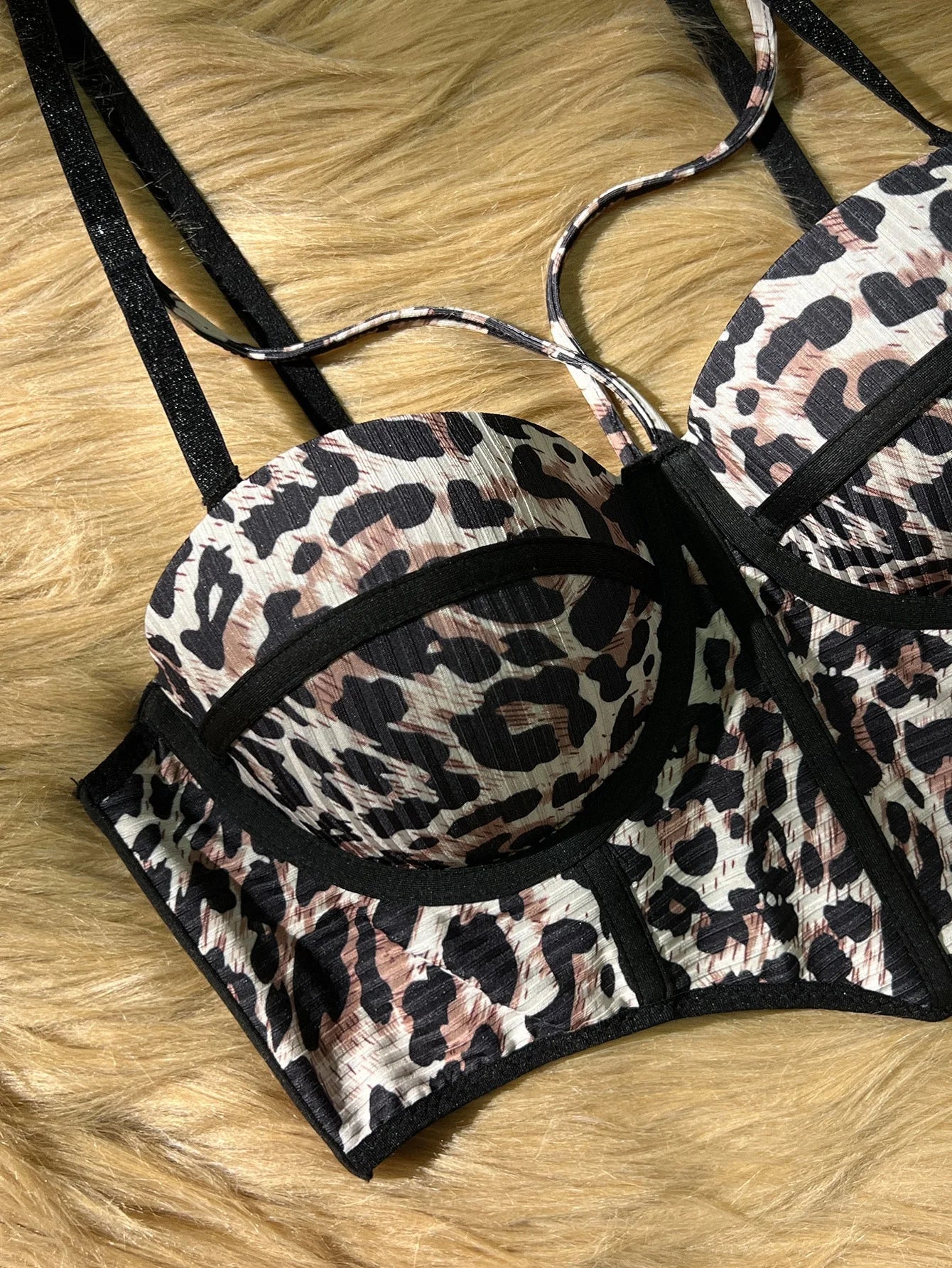 Sexy Leopard Party Wear women sexy bras Boob Lift Strap Underwire push up bra Stylish Shapewear hot lingerie - -