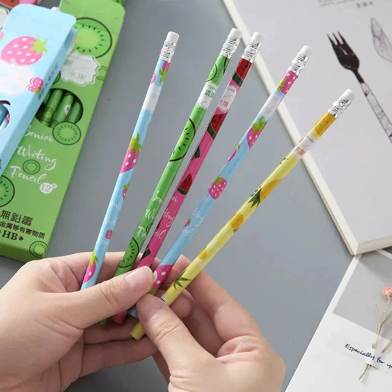 12Pcs Set Fruit HB Pencil Set