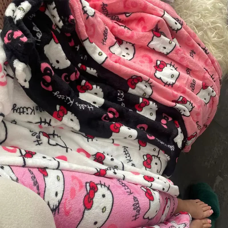 2026 New Hello Kitty Pajamas Pants Anime Women's Pajama Pants Cartoon Couple Home Sleepwear Trousers Leisure Home Clothing - -