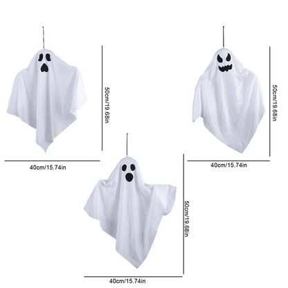 1/3PCS Spooky Ghost Halloween Decoration Waterproof Halloween LED Fabric Hanging Ghost Light for Lawn Garden Home Party Decor - 3pcs -