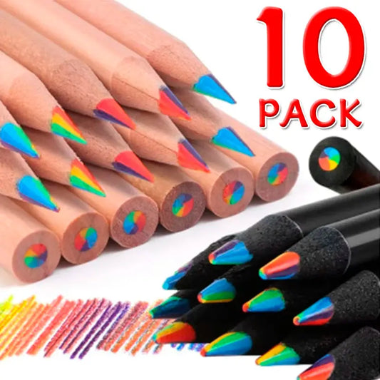 1-10pcs 7-Color Rainbow Core Colored Pencils