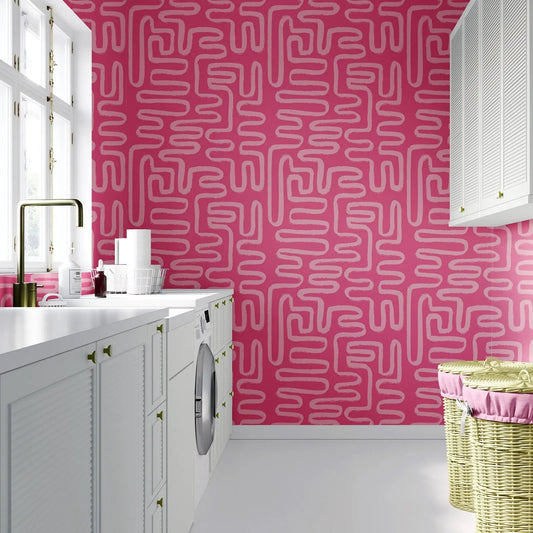 Pink Abstract Wallpaper Kia Day Design