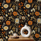 Dark Vintage Botanical Wallpaper Kia Day Design