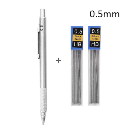 0.3 0.5 0.7 0.9 1.3 2.0mm Metal Mechanical Pencil HB Pencil Set Kia Day Design