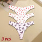 3Pcs Ultra-thin Seamless G-string Women Thongs Sexy Sweet Fruit Low-waist Panties Ladies Soft Cute Thongs Female S-XL T-Back - Set 3 -