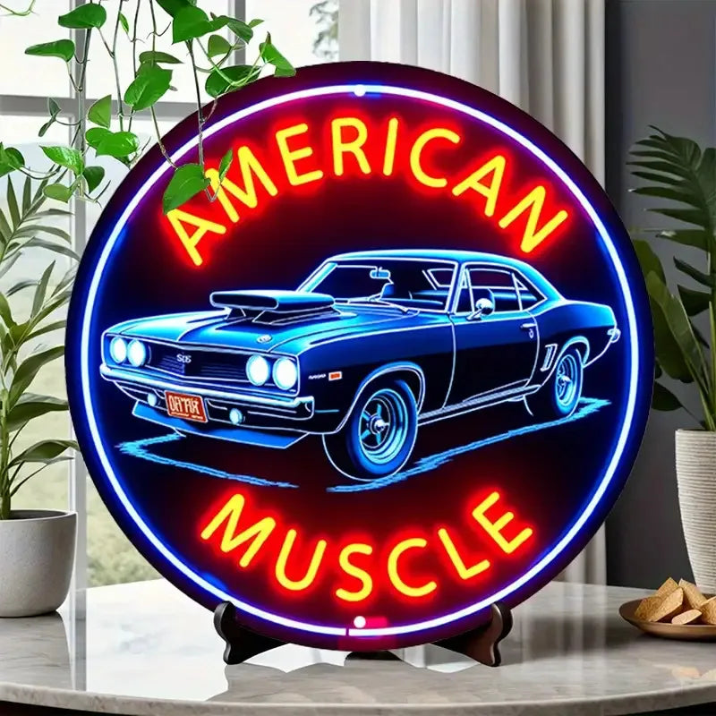 Vintage-Inspired American Muscle Car Neon Sign - - led sign