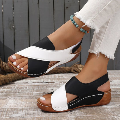 Summer Shoes Women Sandals Plus Size Walking Shoes Casual Women Shoe Wedge Sandals Ladies Party Female Footwear Women Sandal - -