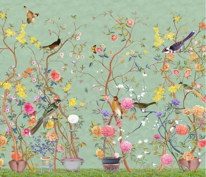 Flower Bird Landscape Wallpaper Kia Day Design