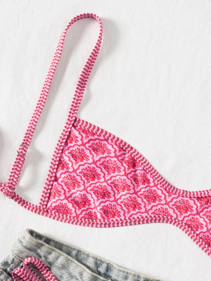 Sexy Coffee Polka Dot Print Bikini Set 2026 Women Pleate Push Up Bra Hollow Out Thong Swimsuit Summer Pool Bathing Suit Swimwear - -