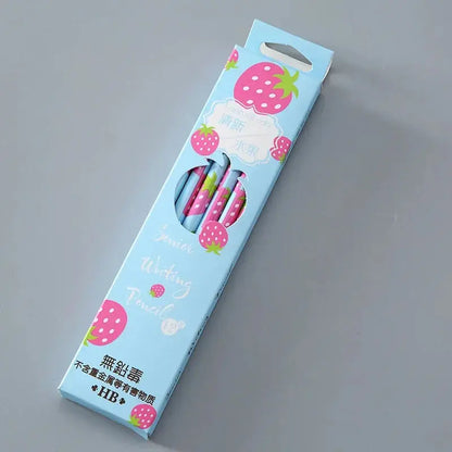 12Pcs Set Fruit HB Pencil Set strawberry One size Unisex