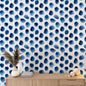 Watercolor Blue Dots Wallpaper Kia Day Design