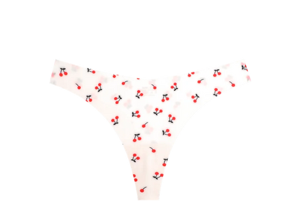 3Pcs Ultra-thin Seamless G-string Women Thongs Sexy Sweet Fruit Low-waist Panties Ladies Soft Cute Thongs Female S-XL T-Back - -