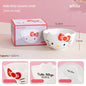 For Sanrio 5Inches Ceramic Rice Bowls Home Cute for Melody& Cinnamoroll& Kuromi Tableware Cartoon Anime Relief Bowl for Children - Hello Kitty White -