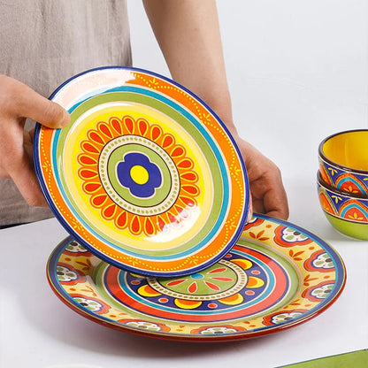 Colorful Ceramic Plates Dishware