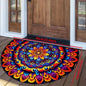 VIKAMA Bohemian Semi-Circular Carpet, Indoor And Outdoor Entrance Mat, Bathroom Door Mat, Soft And Anti-Slip Home Decoration. - LFLR-1 -