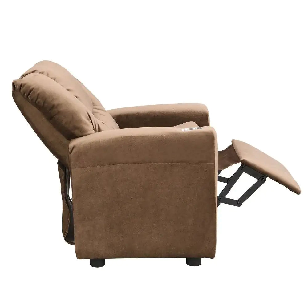 Kids Upholstered Chair With Cup Holder - - chair