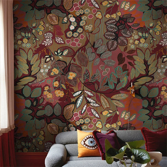 Custom Papel De Parede 3D Wallpaper Retro American Flower Wallpapers for Living Room TV Wall Cloth Mural Bedroom TV Background Kia Day Design