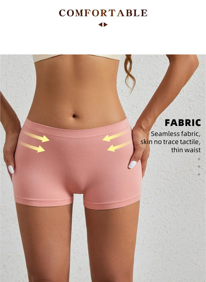 Women's underwear, compression pants, sports shorts, solid color underwear, comfortable and close fitting flat underwear - -