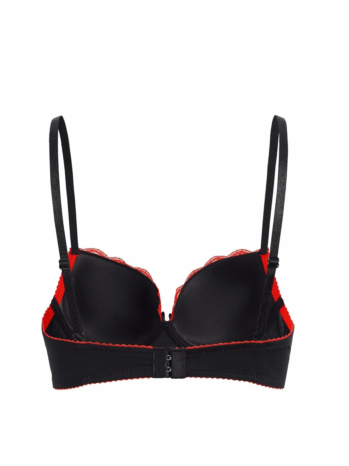 Sexy Lace Women's Bra Alluring Lace-Trimmed Padding Push-Up Bra Comfortable Breathable Women's Underwear - -