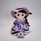 Kawaii Plush Girl Doll – Soft Stuffed Doll Toy for Kids and Decor - Pink Purple - Stuffed Animals