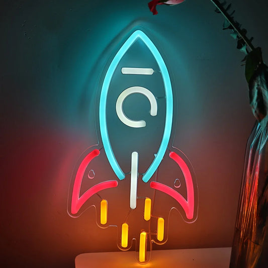 Rocket Neon Sign LED Neon Light - Rocket - led sign