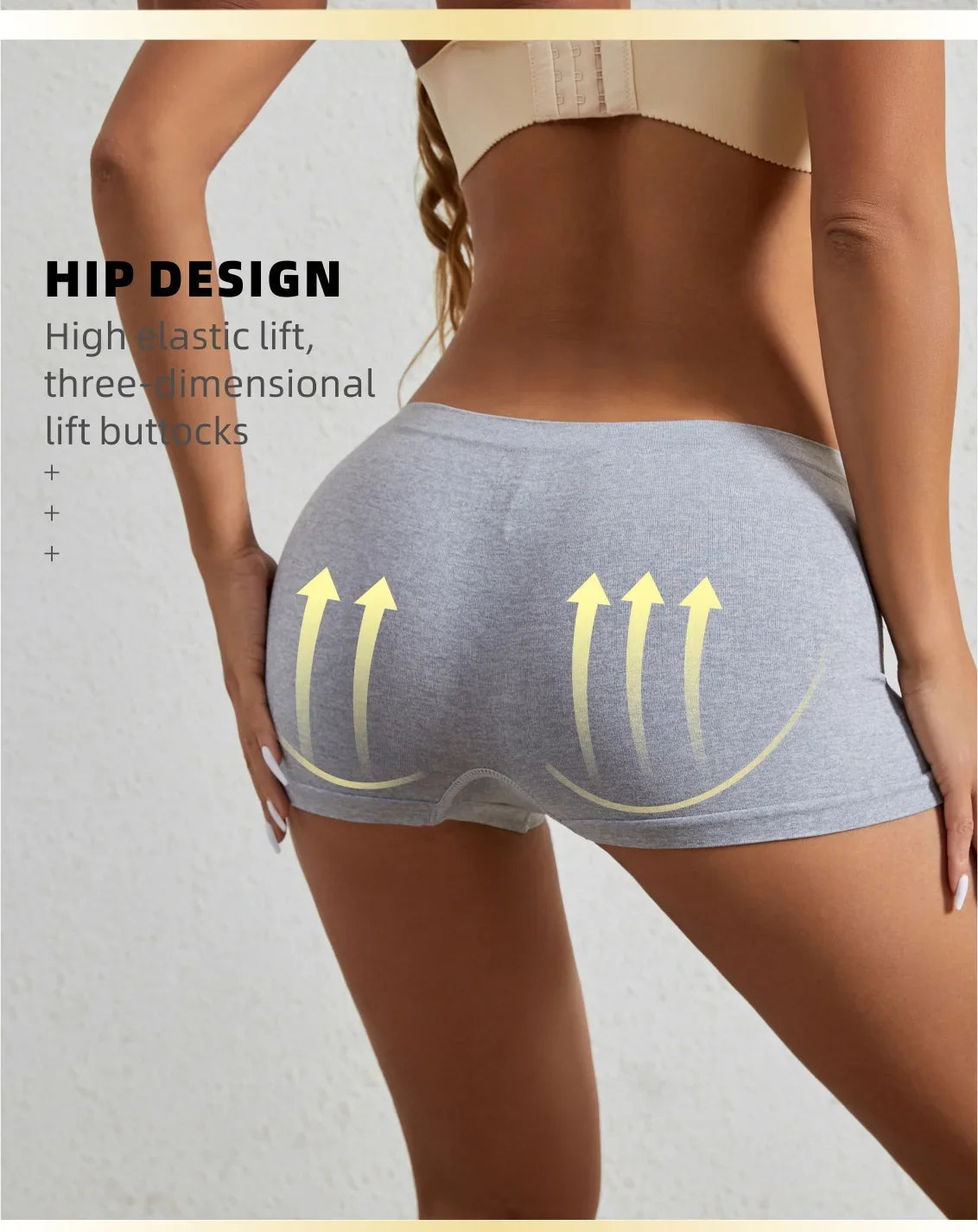 Women's underwear, compression pants, sports shorts, solid color underwear, comfortable and close fitting flat underwear - -