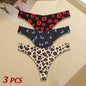3Pcs Ultra-thin Seamless G-string Women Thongs Sexy Sweet Fruit Low-waist Panties Ladies Soft Cute Thongs Female S-XL T-Back - Set 7 -