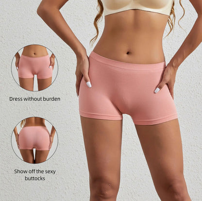 Women's underwear, compression pants, sports shorts, solid color underwear, comfortable and close fitting flat underwear - -