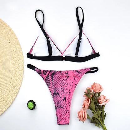 Triangle String Bikinis 2025 Halter Swimsuit Women Triangular Sexy Swimwear Female Bathers Bathing Swimming Swim Suit Beachwear - -