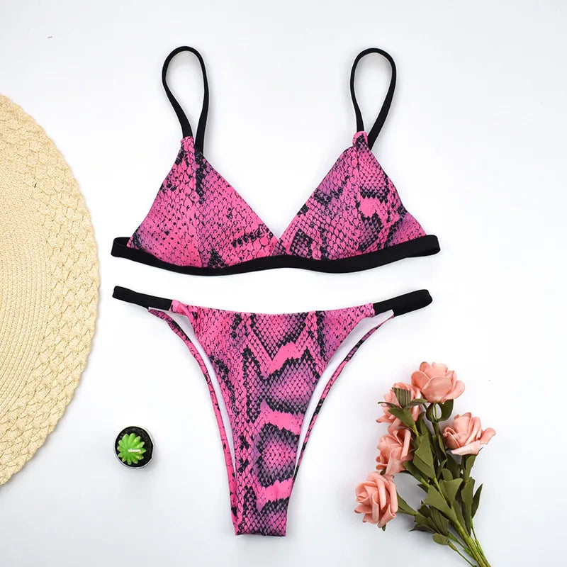 Triangle String Bikinis 2025 Halter Swimsuit Women Triangular Sexy Swimwear Female Bathers Bathing Swimming Swim Suit Beachwear - -