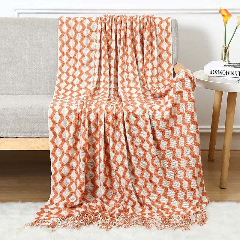Nordic Style Knitted Sofa Blanket for Office Naps Kia Day Design