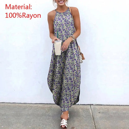 Sleeveless Summer Long Dresses - Kia Day Design