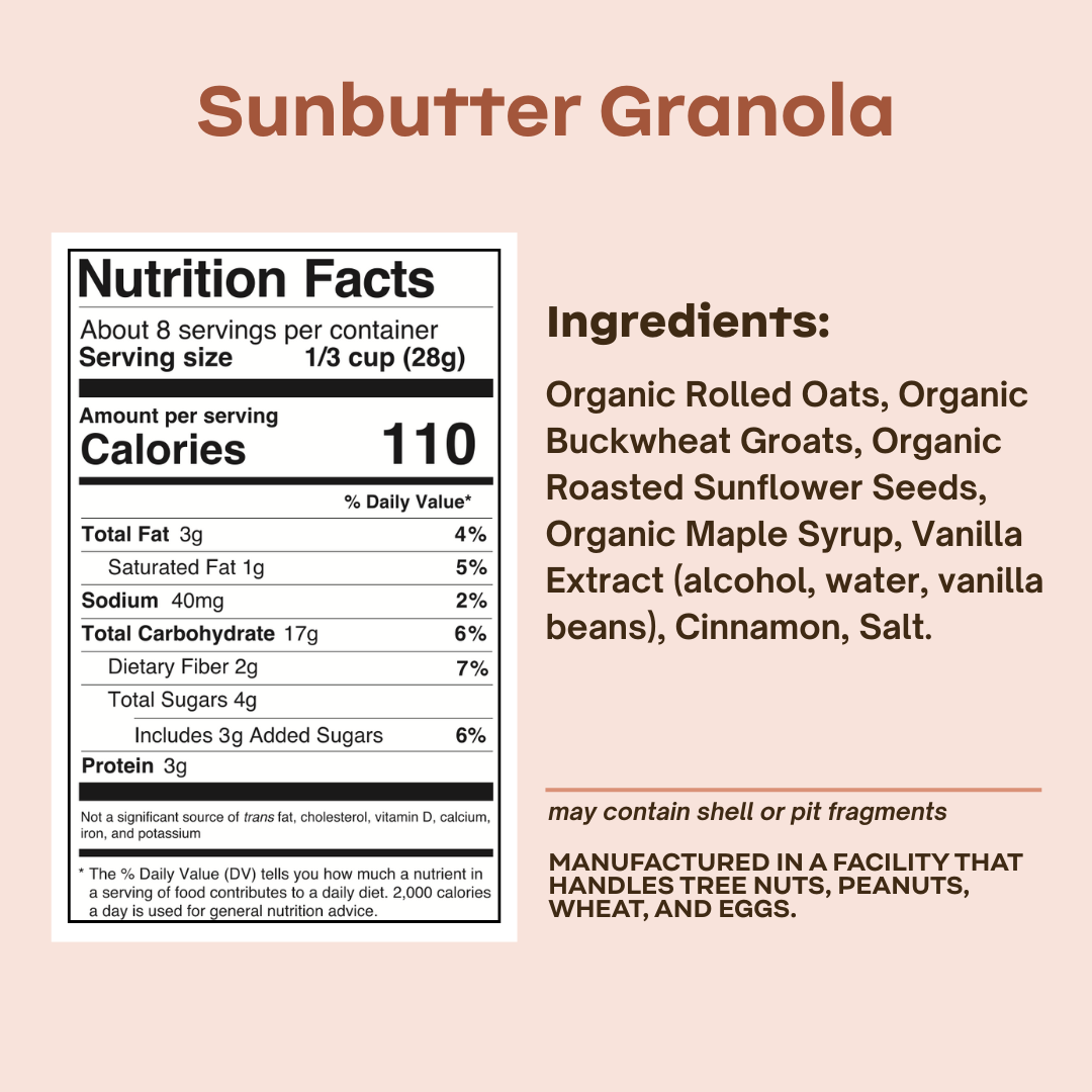 Sunbutter Granola - - Granola