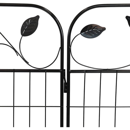 4 Pack Steel Foldable Garden Fence Floral Staked Trellis Panel Animal Barrier - - Outdoor > Gardening > Trellises