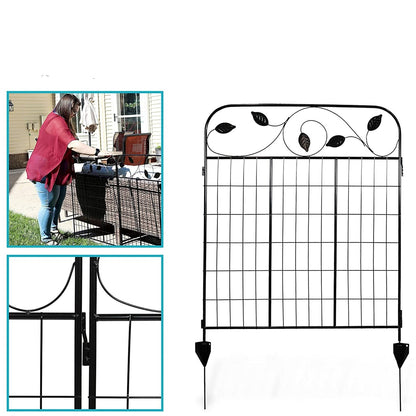 4 Pack Steel Foldable Garden Fence Floral Staked Trellis Panel Animal Barrier - - Outdoor > Gardening > Trellises