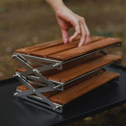 Portable Three-Tier Rack - Folding Table For Outdoor Activities Kia Day Design