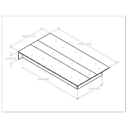 Twin size Platform Bed Frame in Royal Cherry Wood Finish - - Bedroom > Bed Frames > Platform Beds