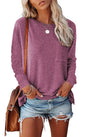 Pocket Split Long-sleeved Casual T-shirt - Kia Day Design