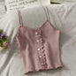 Women's Slim Fit Cotton Knitted Fashion Vest Kia Day Design